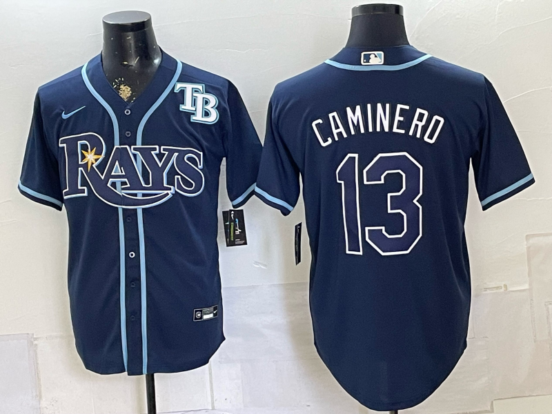 Men 2026 Tampa Bay Rays #13 Caminero blue Game Nike MLB Jersey 0727004->women mlb jersey->Women Jersey